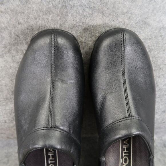 Pothia Shoes Womens 37 Clog Slip On Comfort Walking Work Leather Black Classic - Picture 7 of 14